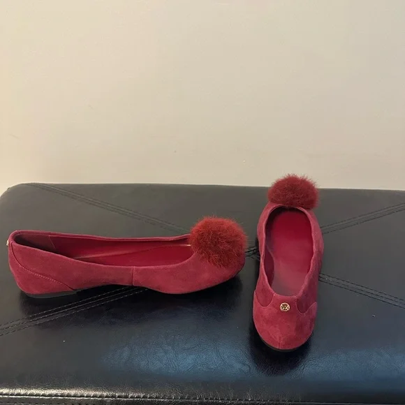 Michael Kors Remi Suede Ballet Flat with Fur Trim - Picture 3 of 6
